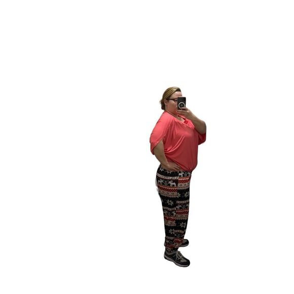 Chico’s Top with flutter sleeves Size 3 X pink/orange color - Picture 5 of 7